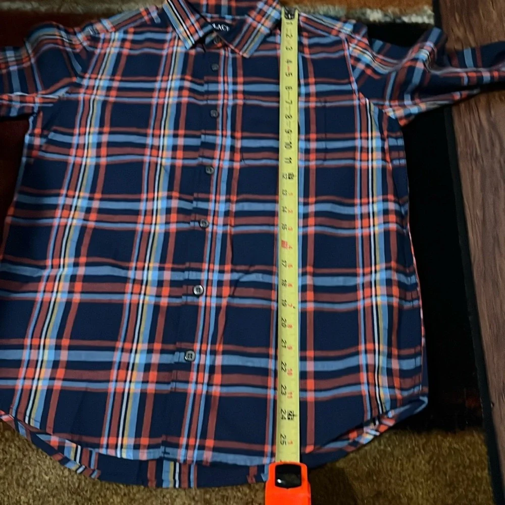 NWT Children’s Place Boys Plaid Dress Shirt - Sz XXL/16